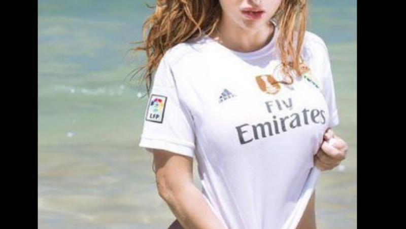 UNA PE ZI! Mirtha Sosa, cea mai sexy fană a celor de la Real, le-a făcut un cadou hot lui Ronaldo & co. după meciul cu Juve!