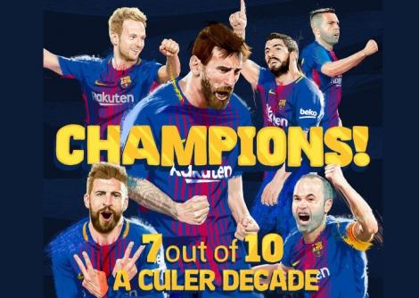 FC Barcelona, noua campioană a Spaniei! Lionel Messi & co. au câștigat titlul cu nr. 25 înainte de ”El Clasico”. Florin Andone a retrogradat cu ”Super-Depor”