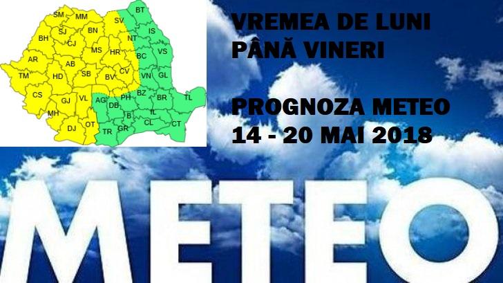 Prognoza meteo săptăm&acirc;na 14-20 mai. Cum va fi vremea de luni p&acirc;nă vineri
