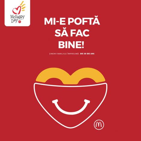 Vino la McHappy Day să susținem împreună Casele Ronald McDonald din România