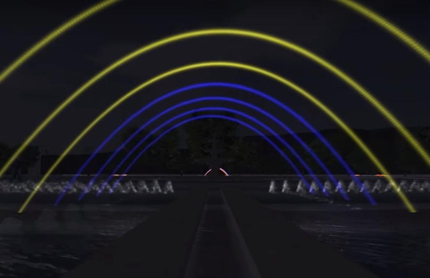 Un spectacol de lumini! VIDEO SPECTACULOS cu noile f&acirc;nt&acirc;ni arteziene de la Piaţa Unirii din Bucureşti