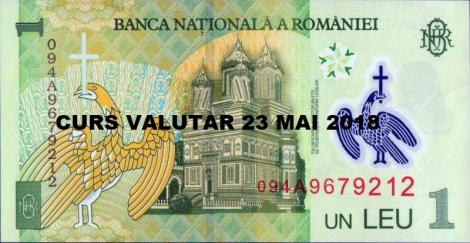 Curs valutar bnr 23 mai. Leu, zdrobit de euro, dolar, lira, franc