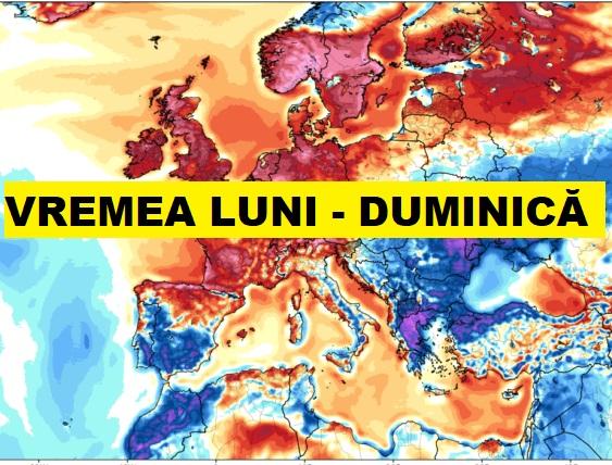 Vremea pe zile. Prognoza meteo de luni p&acirc;nă duminică &icirc;n Rom&acirc;nia