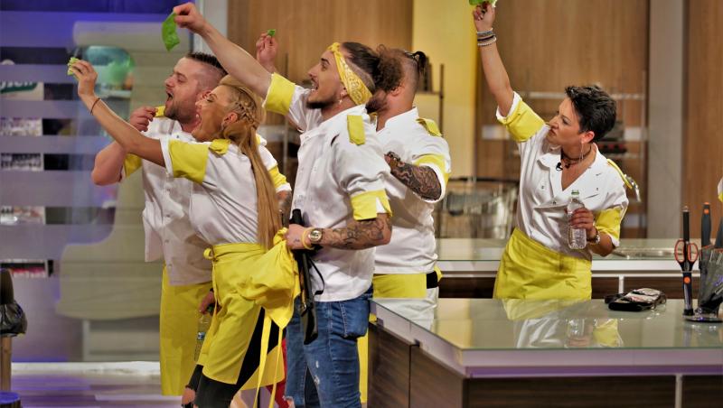Chef Scărlătescu și echipa galbenă, victorie detașată în proba desertului. „Chefi la cuțite”, lider de piață pe toate categoriile de public
