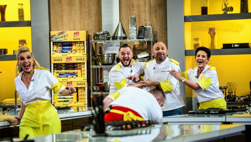 Chef Scărlătescu și echipa galbenă, victorie detașată în proba desertului. „Chefi la cuțite”, lider de piață pe toate categoriile de public