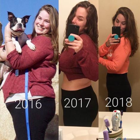 Transformarea spectaculoasă a unei tinere care a slăbit 59 de kilograme! Ce a făcut după ce s-a urcat pe cântar și a constatat că ajunsese la 136 de kilograme