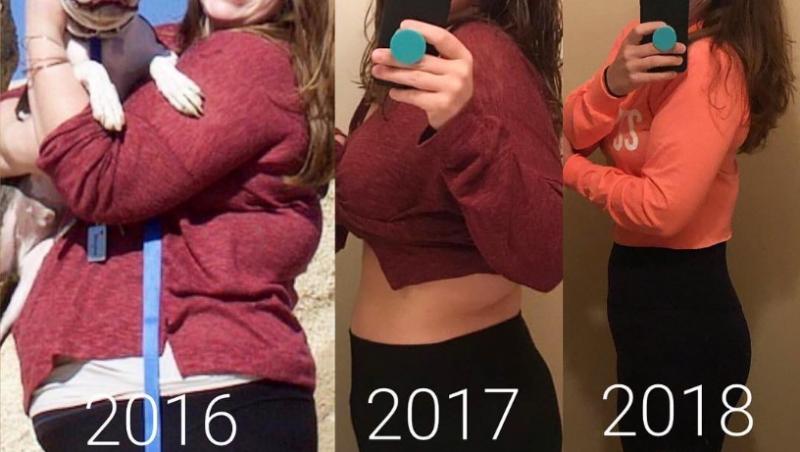 Transformarea spectaculoasă a unei tinere care a slăbit 59 de kilograme! Ce a făcut după ce s-a urcat pe cântar și a constatat că ajunsese la 136 de kilograme