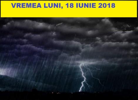 Vremea 18 iunie. Prognoza meteo anunță furtuni puternice, descărcări electrice, inundații
