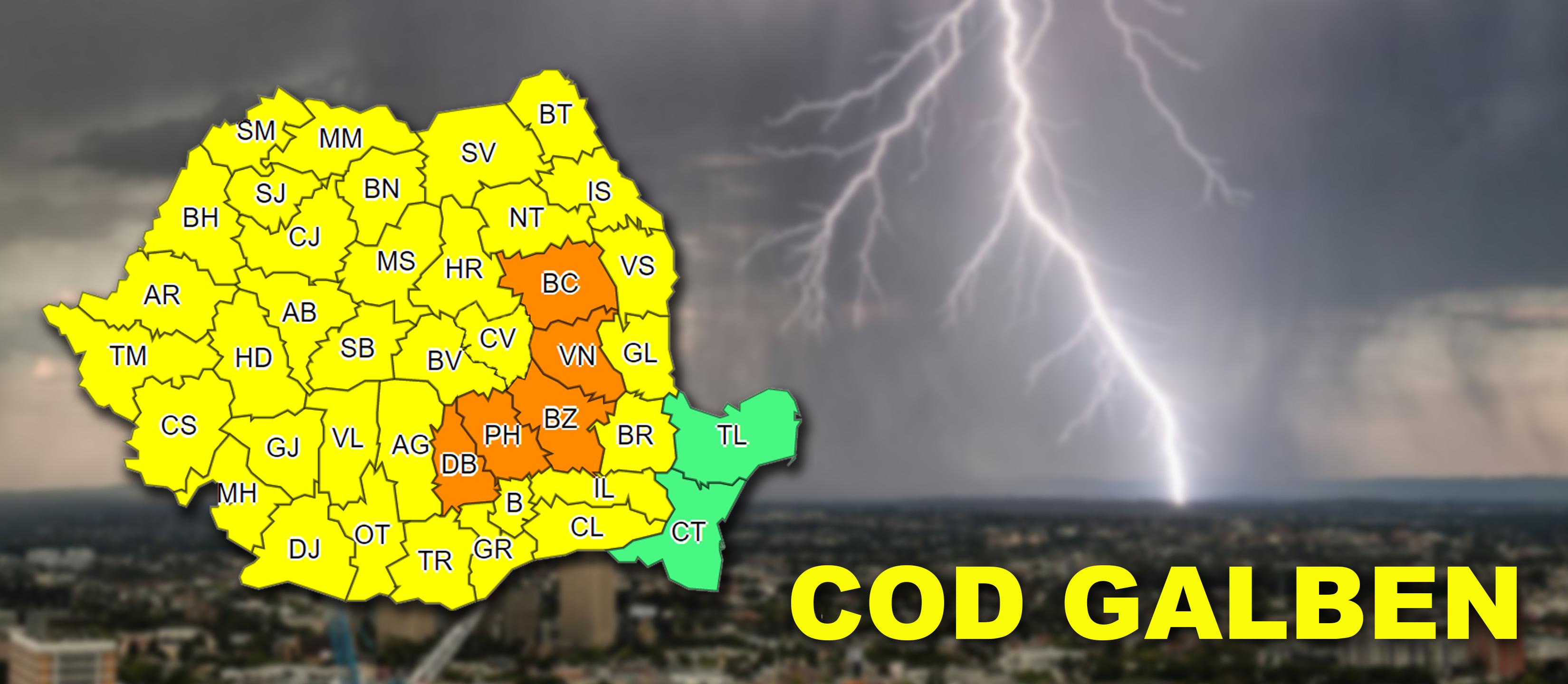 Ultimul anunț al meteorologilor: păzea, de abia acum vin ploile, furtunile, vijeliile și descărcările electrice! Avertizare de vreme rea &icirc;n cinci judeţe!