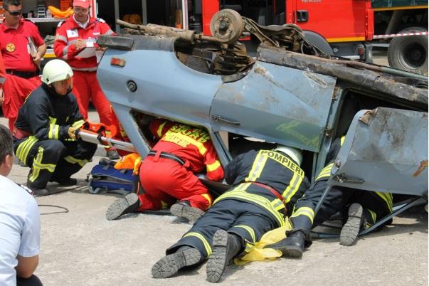 Mobilizare uriașă de forțe! Echipaje ISU din cinci județe participă la o competiție de descarcerare