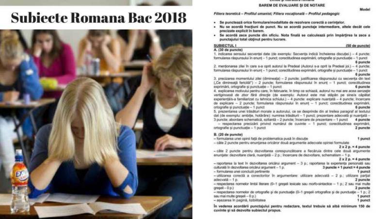 UPDATE: Subiecte Bacalaureat 2018, Limba română, edu.ro. Avem subiectele! Ce a picat la Bac 2018