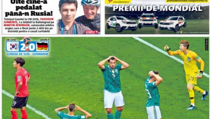 Revista presei sportive, 28.06.2018: BILD, titlu identic pe prima pagină cu cel folosit în 2014: AC Milan, OUT din Europa; Barcelona, transfer de 50 de milioane ?