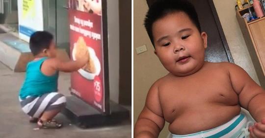 VIRAL: Râzi cu lacrimi! Un băiețel încearcă să mănânce puiul prăjit dintr-un afiș, după ce restaurantul se închisese (VIDEO)