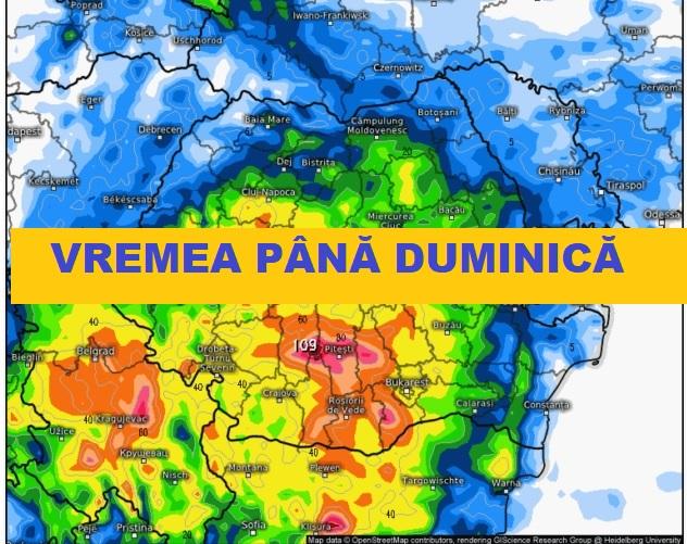 Vremea pe zile. Ce anunță prognoza meteo de miercuri p&acirc;nă duminică