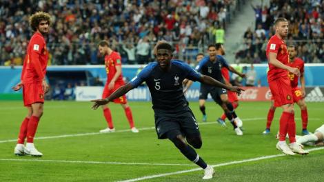 Campionatul Mondial de Fotbal Rusia 2018! Franța - Belgia 1-0. Samuel Umtiti trimite ”Cocoșii” într-o nouă finală de Cupă Mondială