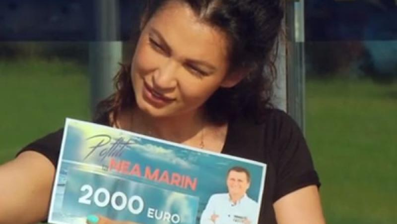 Nicoleta Luciu este mare câștigătoare a premiului de 2.000 de euro, puși în joc de Nea Mărin