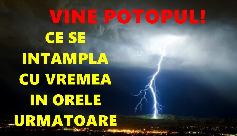 Urmează POTOPUL &icirc;n Rom&acirc;nia! Avertismentul meteorologilor: E COD GALBEN de furtuni, grindină şi ploi abundente! P&acirc;nă c&acirc;nd ţine urgia