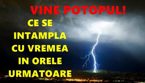 Urmează POTOPUL în România! Avertismentul meteorologilor: E COD GALBEN de furtuni, grindină şi ploi abundente! Până când ţine urgia