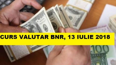 BNR Curs valutar 13 iulie 2018. Cat a crescut dolarul! Atinge un nou record!