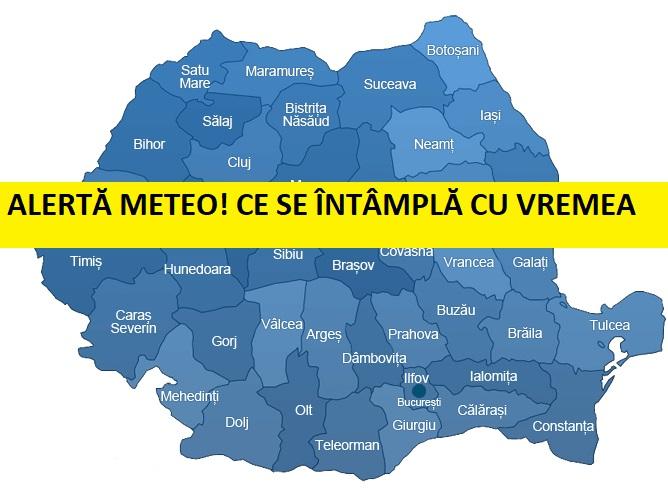 ALERTĂ meteo! Ce se &icirc;nt&acirc;mplă cu vremea &icirc;n orele următoare