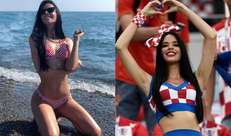 UNA PE ZI! Ivana, cea mai sexy fană a Croației de la Cupa Mondială, apariții incendiare