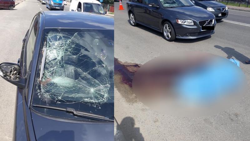 Imagini ȘOCANTE! Bărbat zdrobit de o mașină, pe marginea șoselei, la Iași: 