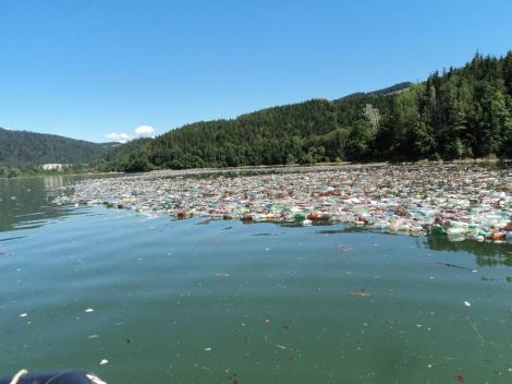 Ne îngropăm în gunoi! Câte TONE de deșeuri au fost strânse din lacul Izvorul Muntelui