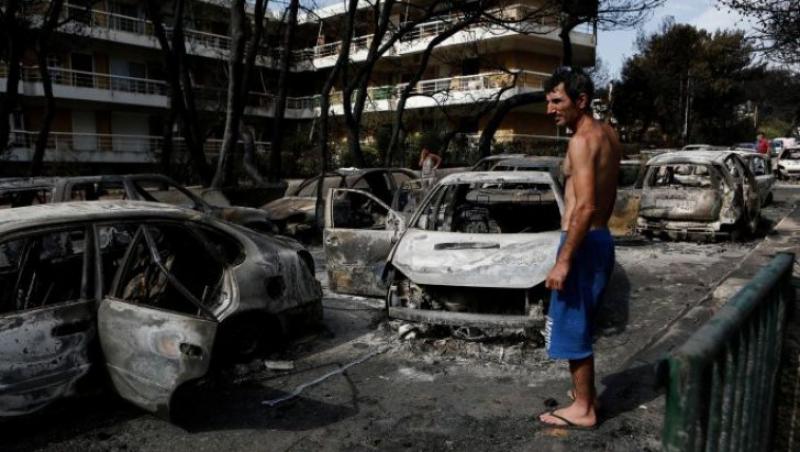 Noi imagini din Grecia după incendiul devastator. Ruine la tot pasul- GALERIE FOTO