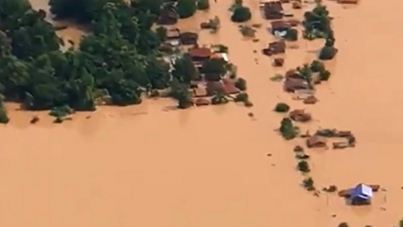 TRAGEDIE! 26 de morți și peste 130 de dispăruți după ce un baraj s-a prăbușit și a inundat mai multe sate, în Laos