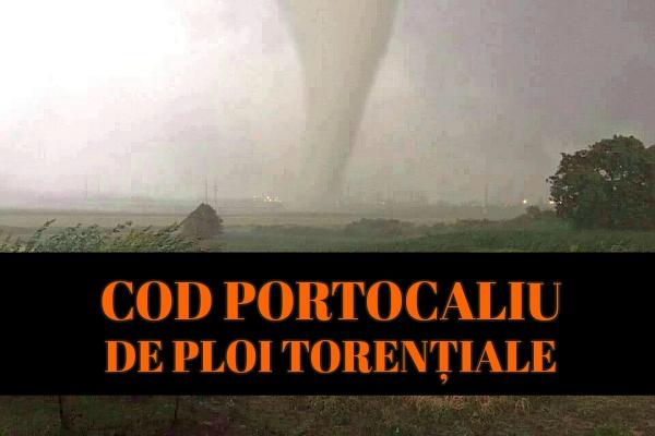 ULTIMĂ ORĂ! E cod PORTOCALIU de PLOI TORENȚIALE! Județele &icirc;n care se vor &icirc;nregistra precipitații &icirc;nsemnate cantitativ, vijelii și grindină&nbsp;