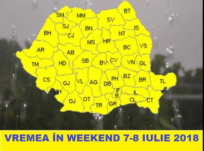 Vremea &icirc;n weekend cu ploi masive! Prognoza meteo anunță furtuni cu fulgere