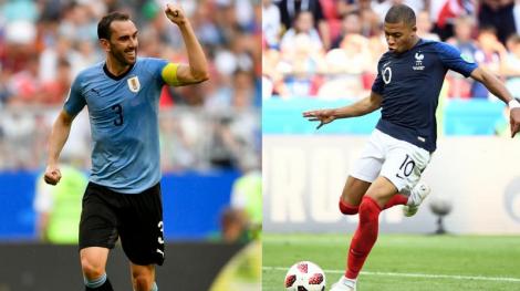 Campionatul Mondial de Fotbal Rusia 2018, sferturi! Uruguay - Franța, duelul dintre apărarea lui Godin și atacul lui Mbappe