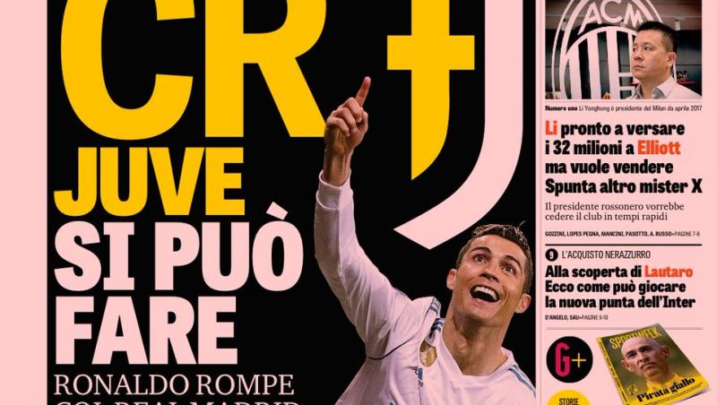 Revista presei sportive, 06.07.2018: Cristiano Ronaldo a spus ”DA!”. Când va fi prezentat; Plecare surpriză de la Barcelona