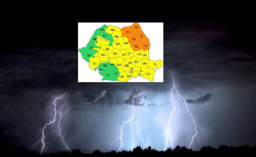 Vremea 9 iulie. Prognoza meteo anunță furtuni masive! C&acirc;nd scăpăm de ploi