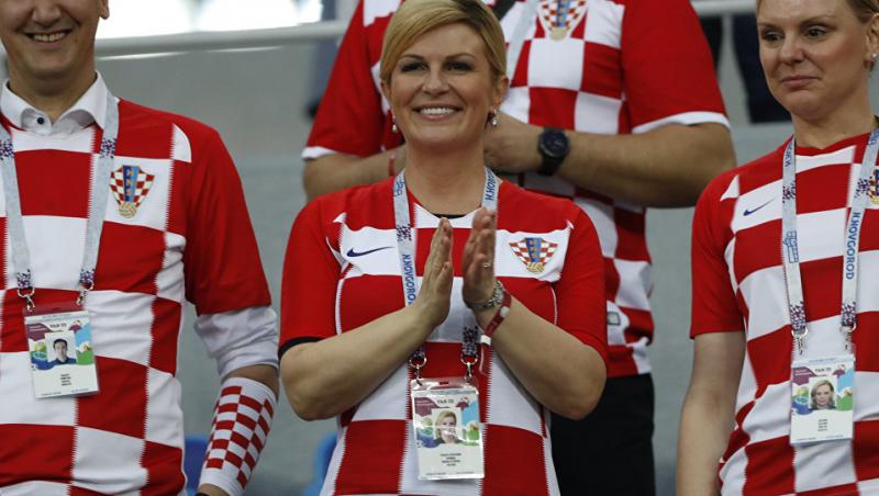 Adevăratul președinte jucător! Cine este Kolinda Kitarovic, șeful de stat care a atras toate privirile la meciul Rusia-Croația de la Cupa Mondială