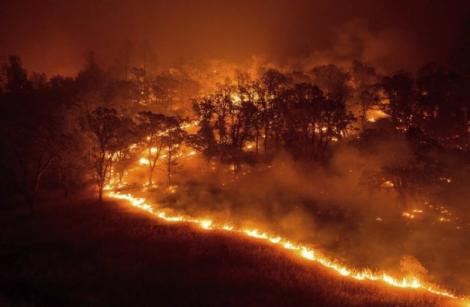 Un alt incendiu puternic pune la pământ Grecia! Locuitorii unei insule au fost evacuați după ce un incendiu de  vegetație a distrus totul în urma sa