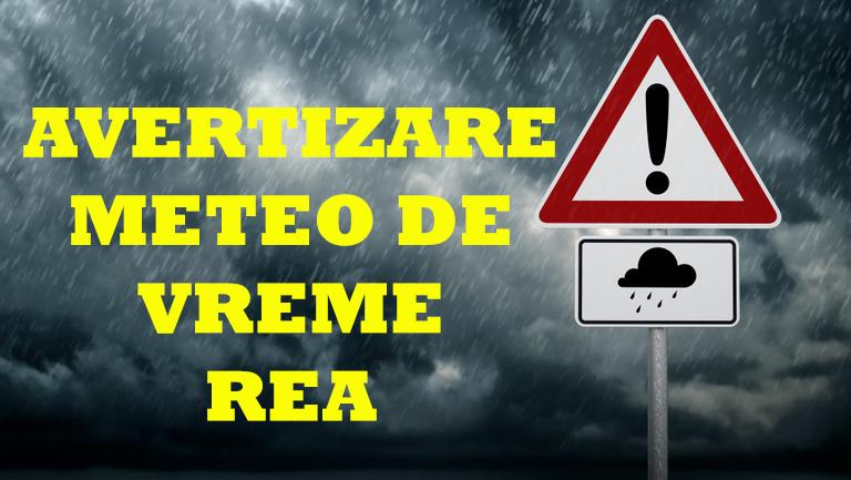 Anunţ de ULTIMĂ ORĂ de la meteorologi! Este avertizare de PLOI puternice şi VIJELII. Zonele vizate!