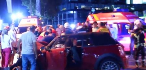 Accident CUMPLIT în București! Un bărbat ar fi intrat INTENȚIONAT pe contrasens! Sunt patru victime