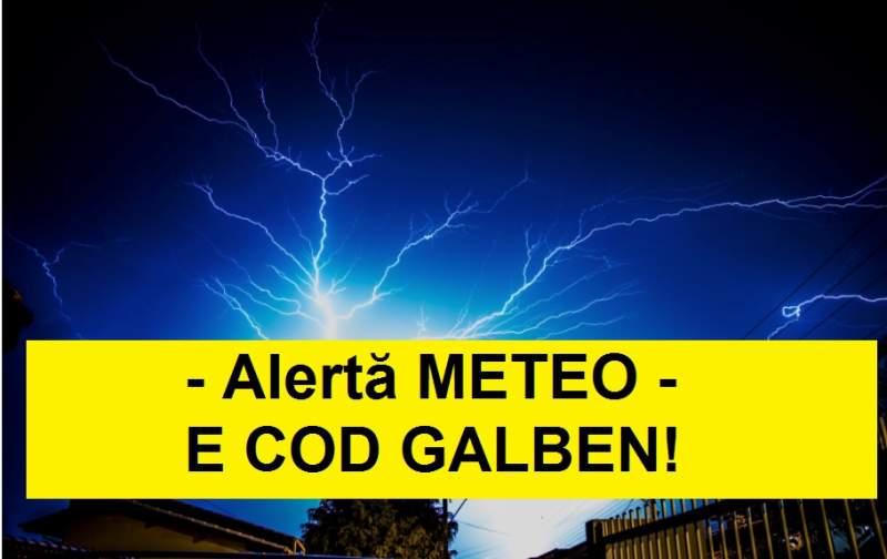 Un nou anunț de la meteorologi! COD GALBEN de ploi prelungit &icirc;n șase județe! GRINDINĂ &icirc;ntr-o zonă a țării