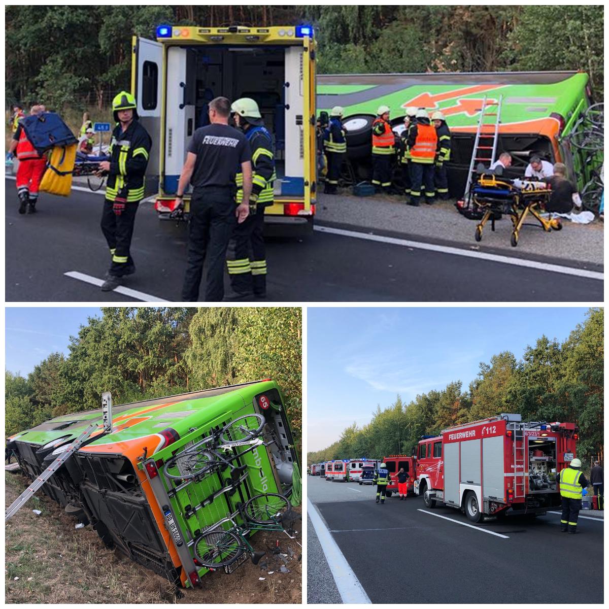 Accident teribil, &icirc;n urmă cu puțin timp! Cel puțin 16 persoane, &icirc;n stare gravă după ce un autocar s-a răsturnat
