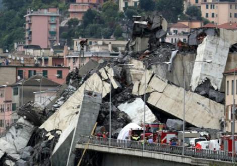 Prima ipoteză în cazul prăbușirii unui segment al viaductului Morandi, din Genova! Un anchetator a făcut publică prima teorie: ”S-a rupt un...”