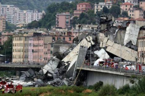 Un nou PERICOL în locul tragediei de la Genova! Intervențiile de îndepărtare a rămășițelor, întrerupte de URGENȚĂ