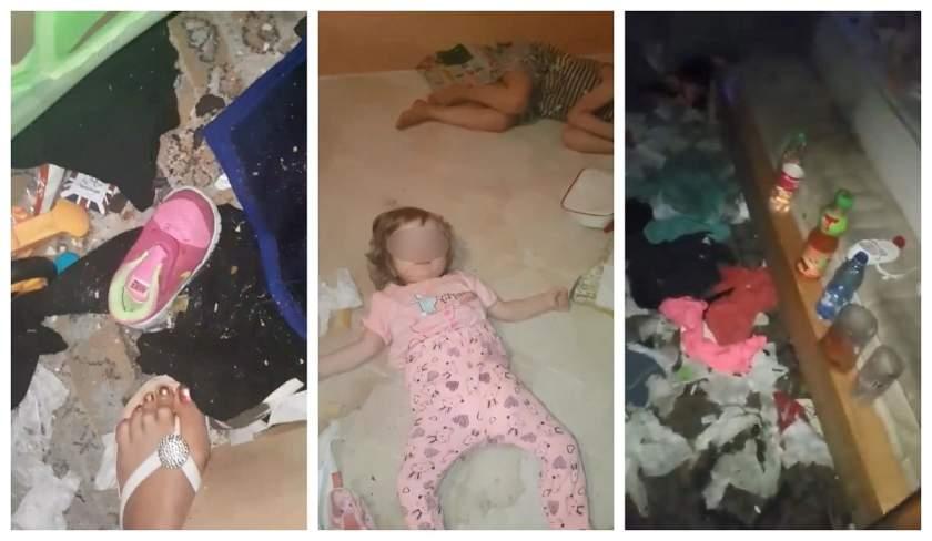 Dumnezeule, ce coșmar! O mamă din Galați și-a abandonat fetițele ca să-și refacă viața alături de un bărbat! Atenție, IMAGINI CE VĂ POT AFECTA EMOȚIONAL!