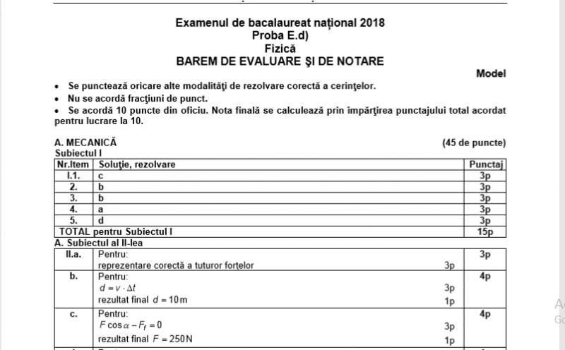 UPDATE: BAC 2018 Sesiunea Toamnă. Ce subiecte au picat la Fizică