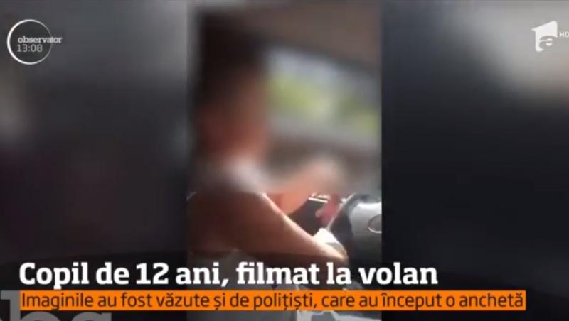 Un copil de 12 ani a fost filmat la volanul unei maşini de teren, pe o şosea din Maramureş. Aventura s-a încheiat cu un dosar penal