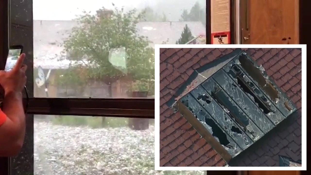 Imagini apocaliptice surprinse &icirc;n timpul unei furtuni cumplite! Grindină c&acirc;t mingile de baseball a băgat CINCI oameni &icirc;n spital, iar alții au fost răniți