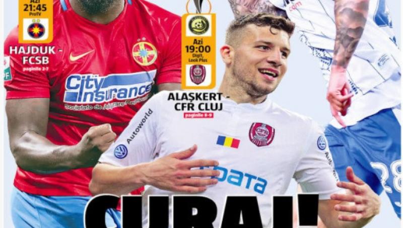 Revista presei sportive, 09.08.2018: CFR Cluj, ”U” Craiova și FCSB atacă play-off-ul Europa League; Barcelona, încă o lovitură în mercato; Încă un star de la Real la Juve?