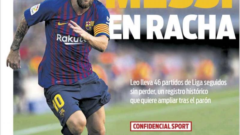 Revista presei sportive, 14.09.2018: Florin Bratu, aproape de demitere;  CFR surclasează deja FCSB; Messi, record istoric de meciuri fără eșec