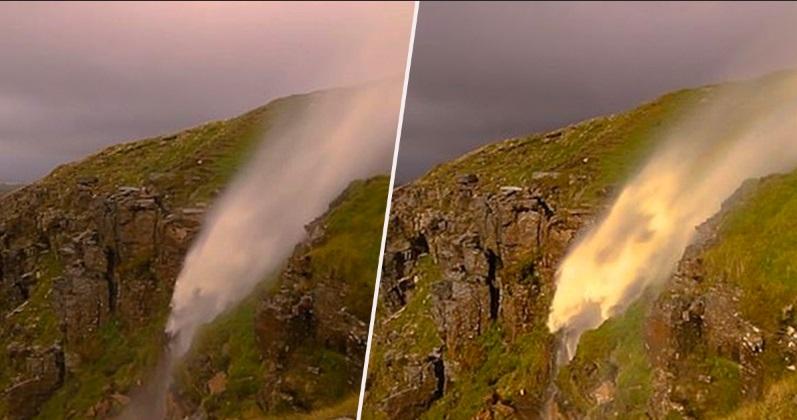 MINUNEA care a șocat planeta! Apele unei cascade au &icirc;nceput să curgă invers