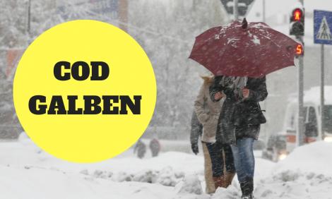 Avertizări ANM. Cod GALBEN: zăpadă spulberată și intensificări temporare ale vântului